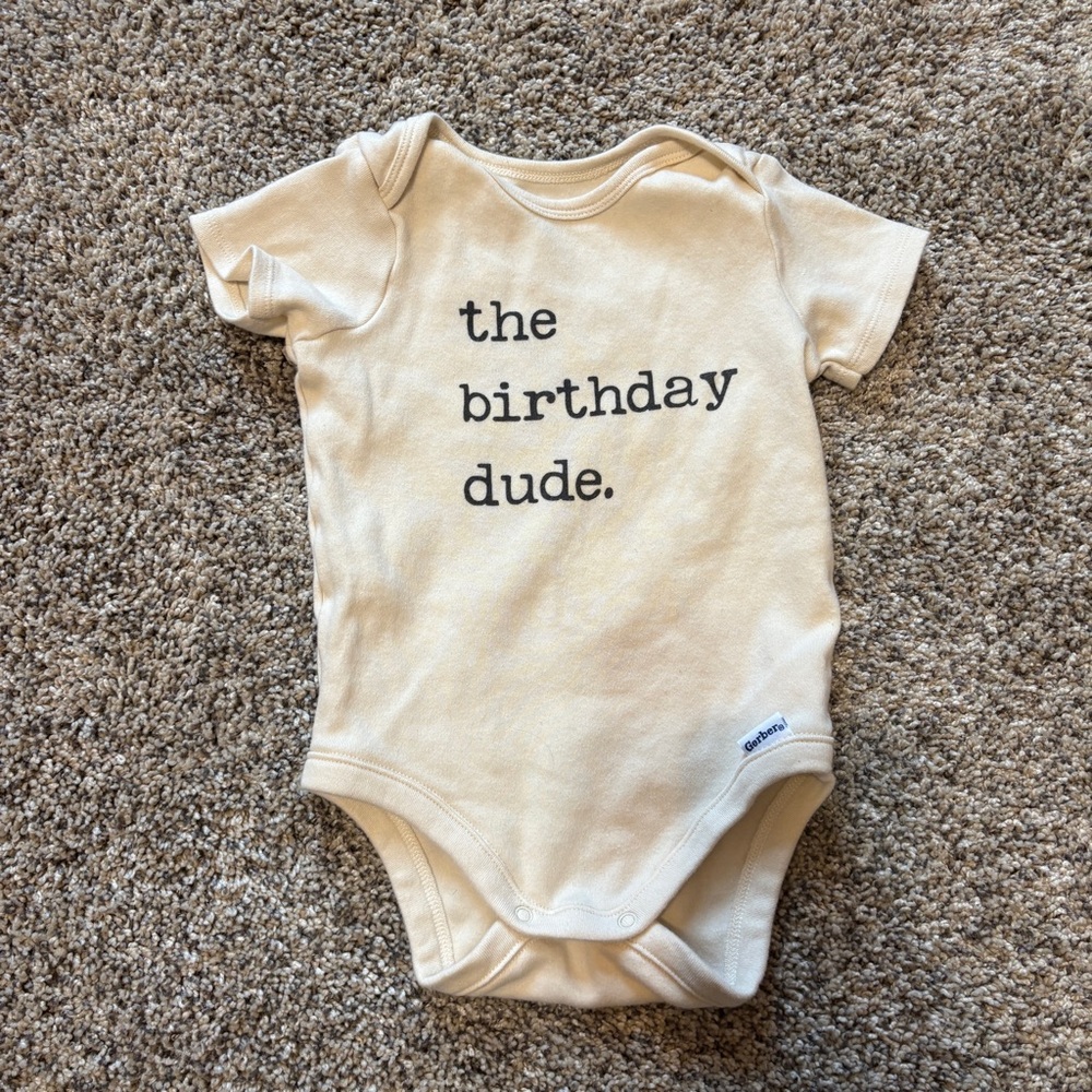 Gerber Tan 'The Birthday Dude' Bodysuit